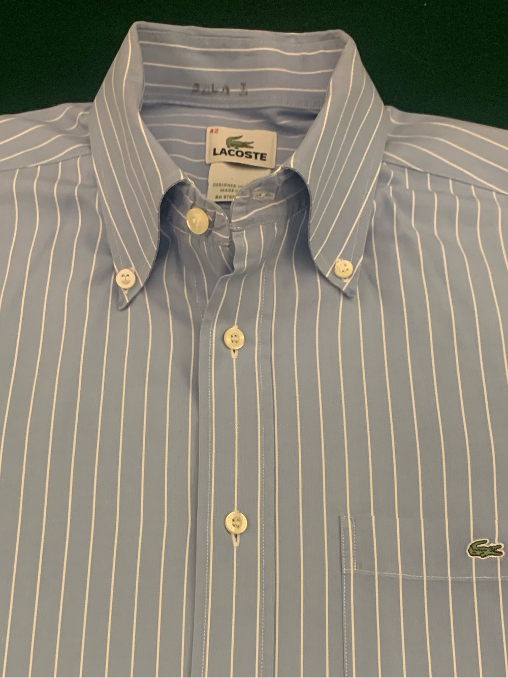 LACOSTE LS All Cotton Striped Shirt